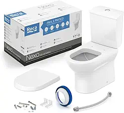Kit de Bacia com Caixa Acoplada e Itens de Instalação Nexo Roca