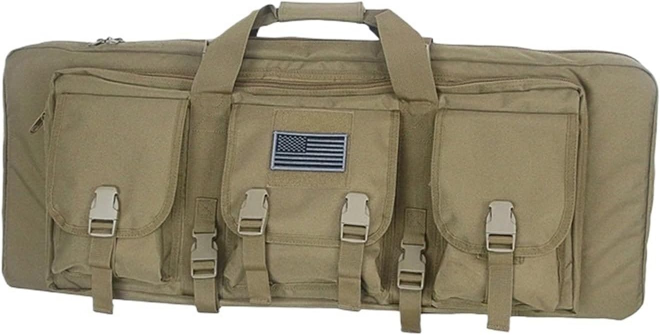 Double Case 32-48 Inch Backpack For Outdoor Shooting & Hunting Storage(GRAY COLOR)