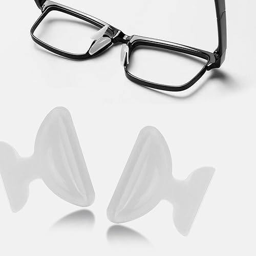 Miniatura 17 de 5 pares de almohadillas adhesivas para la nariz para lentes, almohadillas de silicona para la nariz, almohadillas antideslizantes para lentes