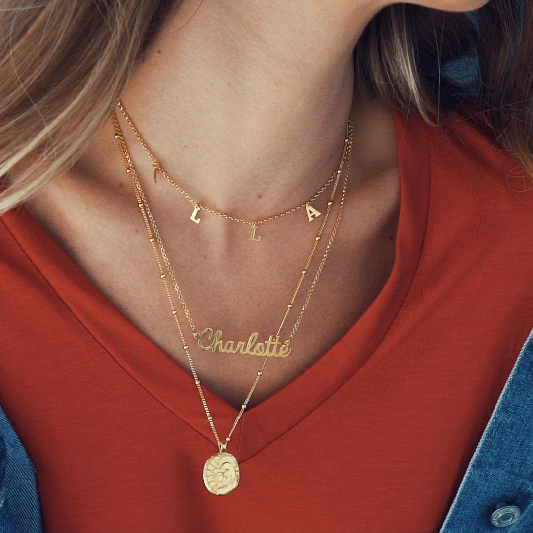 MyNameNecklace MYKA Collar Personalizado con Nombre en Cursiva en Plata - Regalo para Ella, Regalos para Mujer