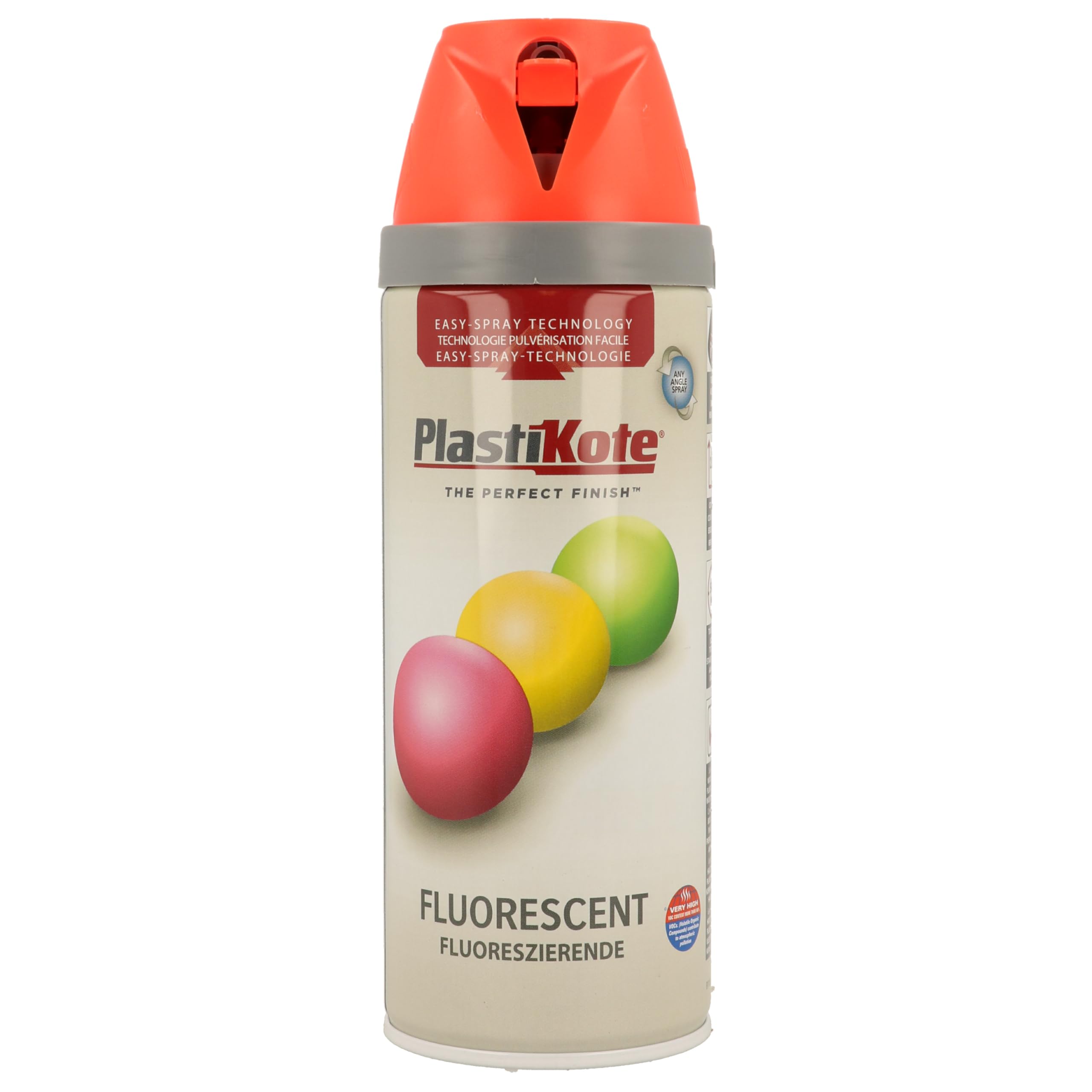 Plastikote 1902 Twist Spray 400ML Fluorescent Orange