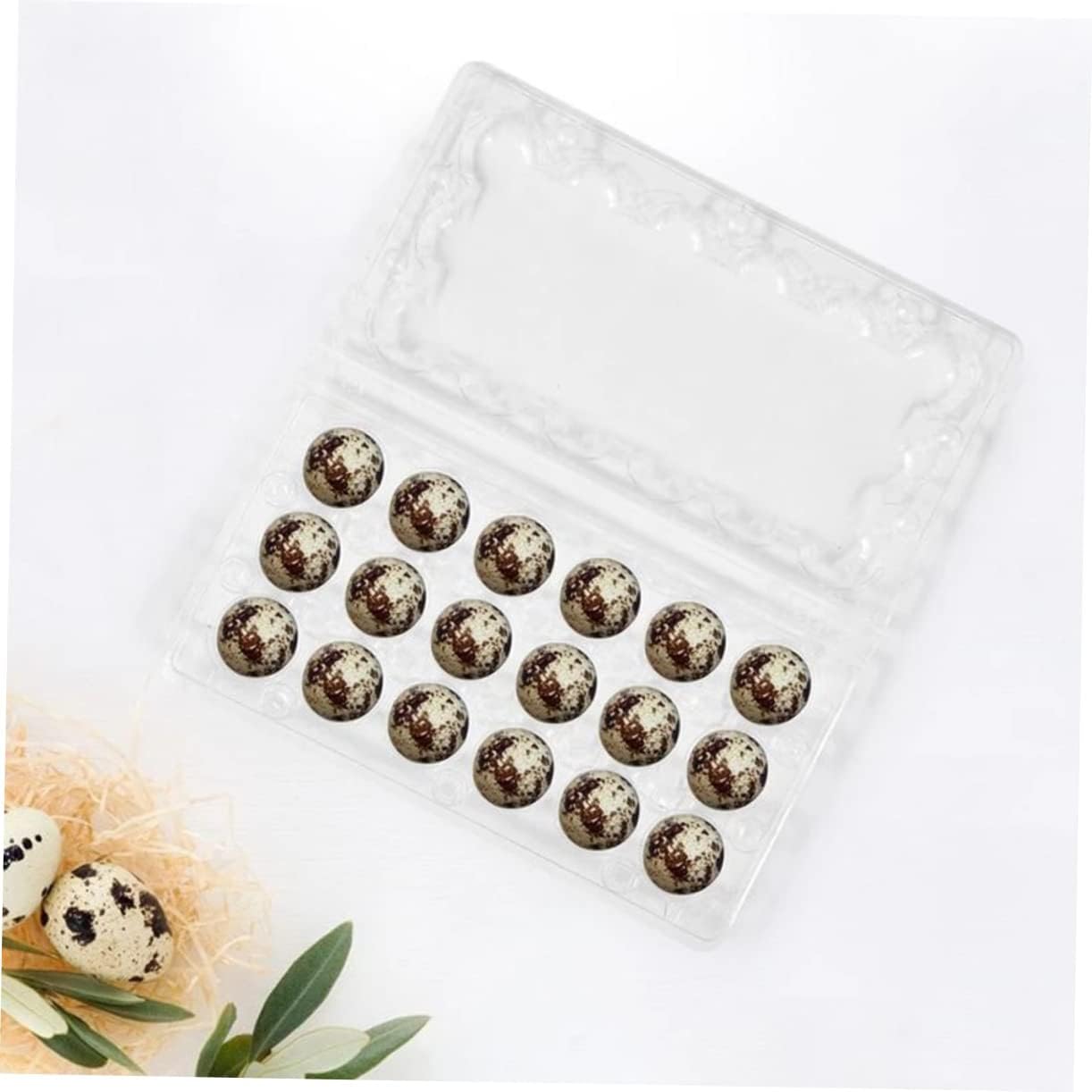 Unomor 40pcs Quail Egg Storage Containers Bulk Egg Carton for Refrigerator Carton Holder Plate Kitchen Tray