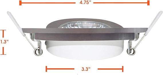 Led Gimbal Recessed Downlight Fixture 3 5 Inch With Driver 3000k Soft White 7w 600 Lumens 120v Dimmable Etl Listed Brushed Nickel Trim 1 Pack Amazon Com