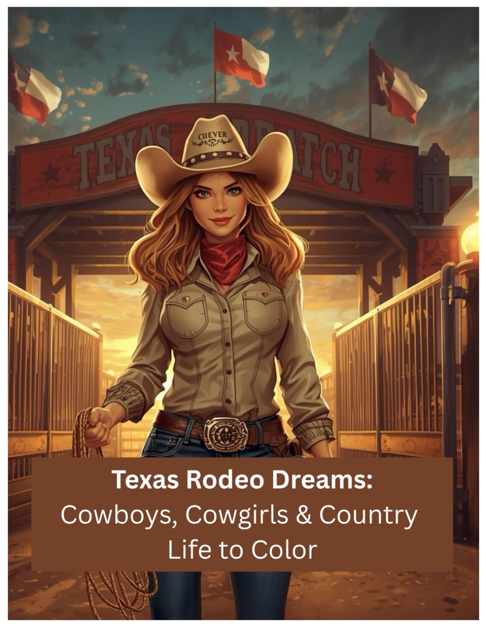 Texas Rodeo Dreams: Cowboys, Cowgirls & Country Life to Color