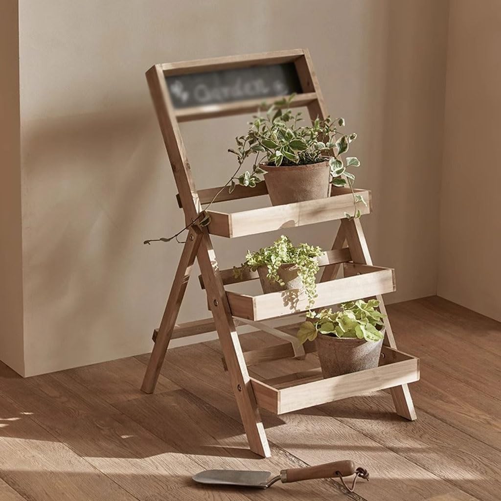 Multi Tiered Plant Stand Indoor Balcony Wooden Succulent Storage Rack Outdoor Folding Garden Multi-Layer Flower Pot Rack Corner Outdoor Plant Stand