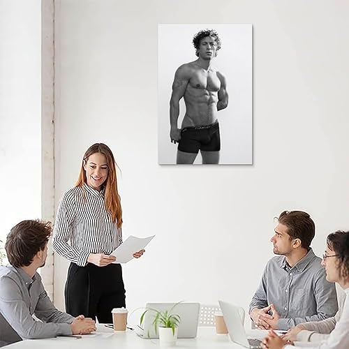 Miniatura 5 de NaLorA Póster vintage blanco de Jeremy Allen, impresión de imagen de actor, pintura en lienzo, obras de arte, idea de regalo, estética, 24 x 36