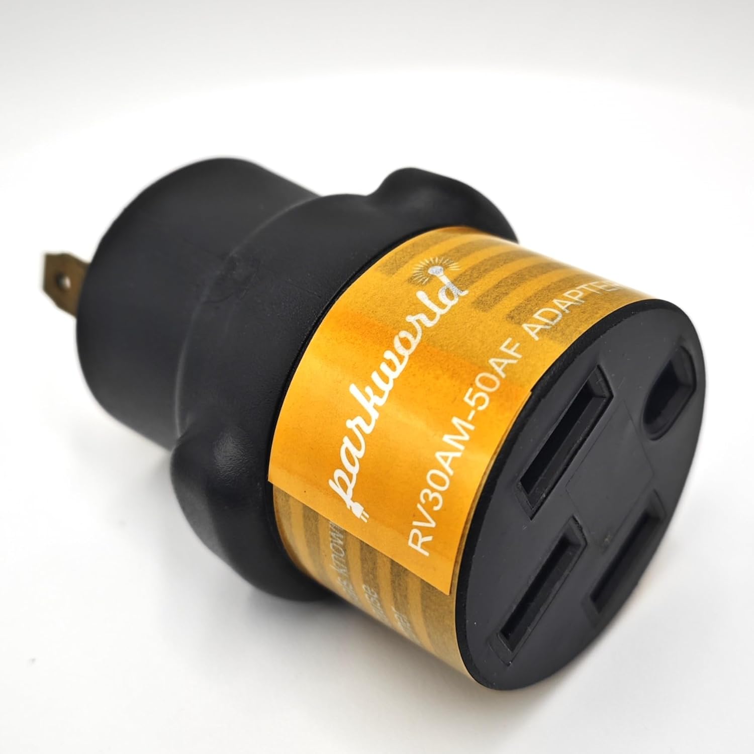Parkworld 691647 RV Adapter 30A TT-30P Male Plug to 50A 14-50R Female Receptacle (for RV ONLY, NOT for Tesla) (Black)