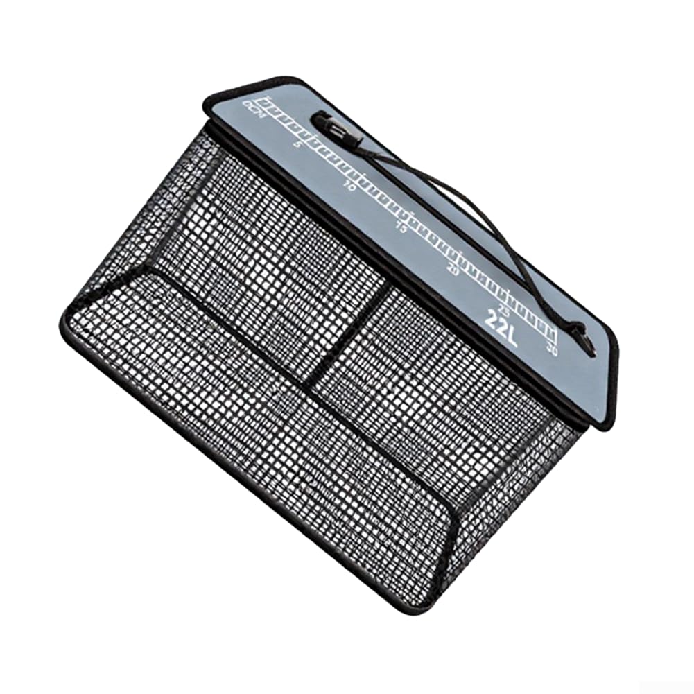Cesta de pesca plegable de 29 L con flotadores de cuerda de 5 m (40 cm)
