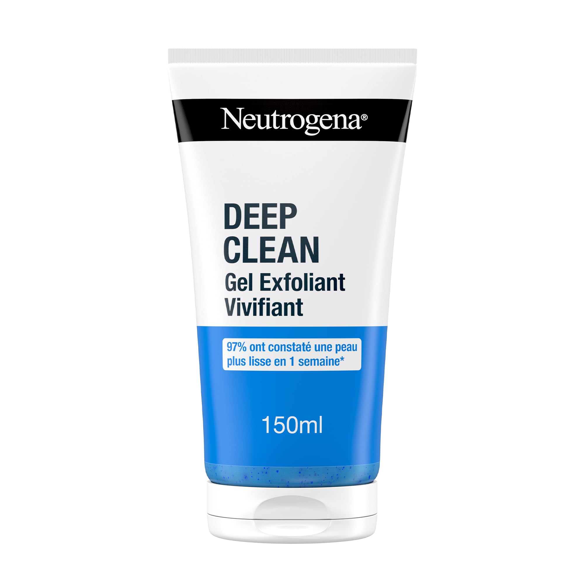 Neutrogena – Gel Exfoliant Vivifiant (tube de 150 ml) – Nettoyant visage pour une peau d'apparence saine – Soin visage pour une peau plus lisse après une semaine d'utilisation