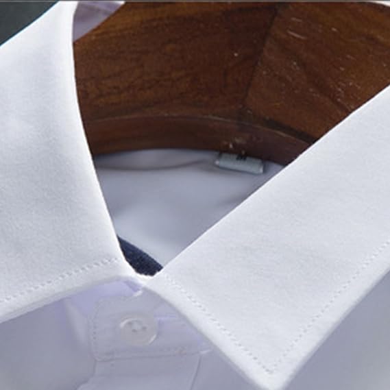 Button Down Shirt Men Regular Fit Business Casual Dress Shirts Solid Long Sleeve Stretch Wrinkle-Free Formal Shirts