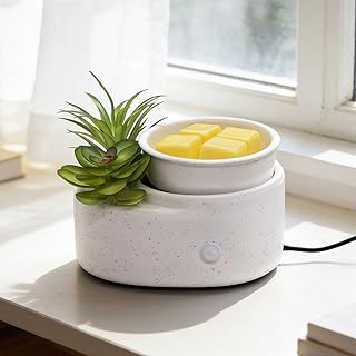 Candle Wax Warmer for Scented Wax melt Warmer Electric Fragrance and Oil Burner 3-in-1 Wax Melter Candle Warmer for Office Bedroom Gift & Home Decor for Women mom(Succulent)