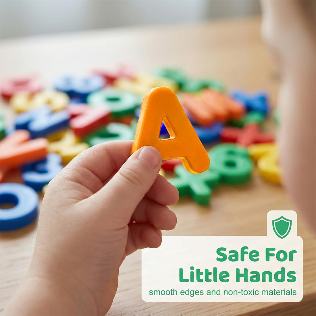 89 Piezas Letras Magnéticas para Niños de Madera Letras magneticas niños, Juego Educativo Montessori, Ideal para Aprender a Leer y Escribir de Forma Divertida, Segura y Creativa Incluye acentos — view 4