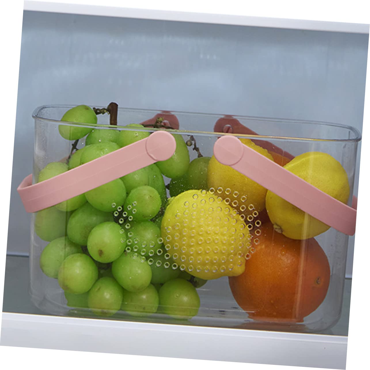 Alipis Cesta Organizadora de Ducha Portátil Grande Cesta de Almacenamiento de Plástico Transparente Rosa con Asa Resistente y Fácil de Transportar para Baño y Artículos de Tocador de Uso
