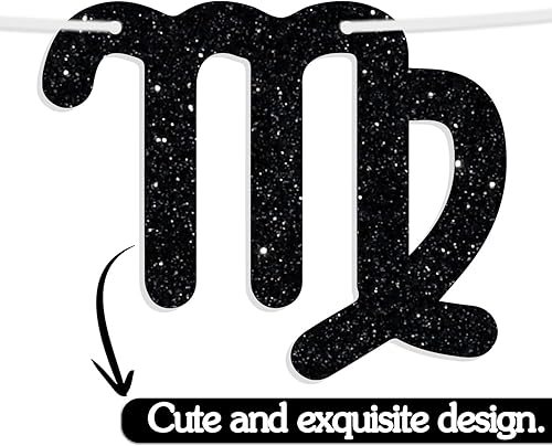 Miniatura 7 de Cartel de la temporada de Virgo, feliz cumpleaños Virgo Bunting Sign in AugestSeptiembre, Big Virgo Energy, 12 suministros de decoración de fiesta