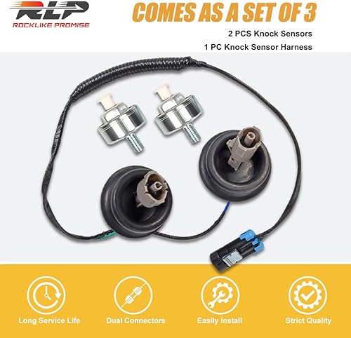 Miniatura 3 de RLP Kit de sensor de golpes con arnés de cableado compatible con Chevy Camaro Corvette Express Silverado 1500 2500 3500 Suburban Tahoe GMC Sierra