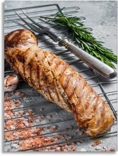Bathroom Wall Art Grilled Pork Tenderloin Canvas 16x20