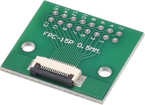 MECCANIXITY FPC FFC PCB Converter Board 15P 0.020 in en el lado del zócalo, parte posterior 0.039 in, a DIP 0.100 in para impresora LCD 3D Cámara