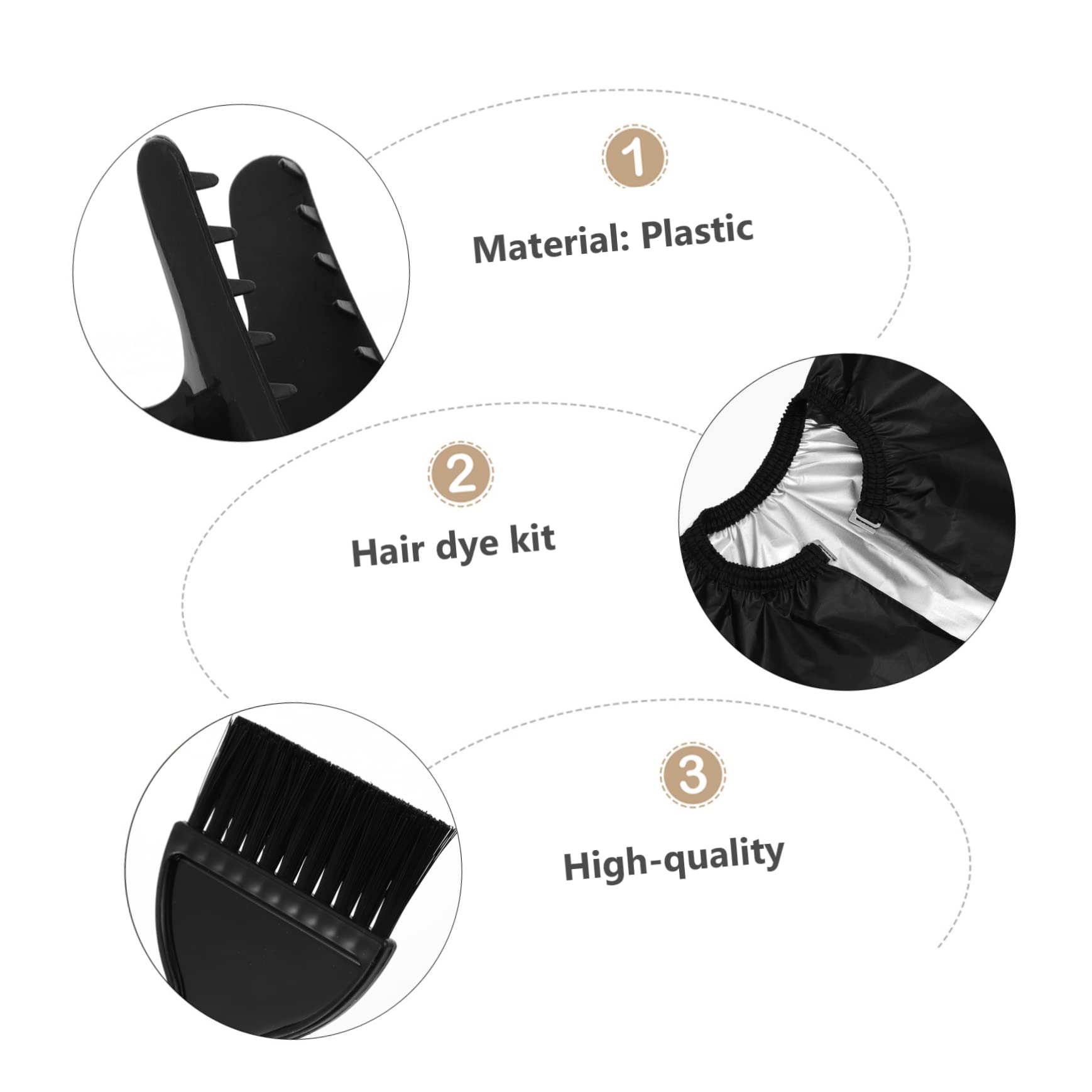 WOONEKY 11pezzi Mèches Per Capelli Con Kit Completo Cuffia in Silicone e Gancio Per Colorazione Strumenti Professionali Per Mèches e Trattamenti Casa Per Donne e Ragazze