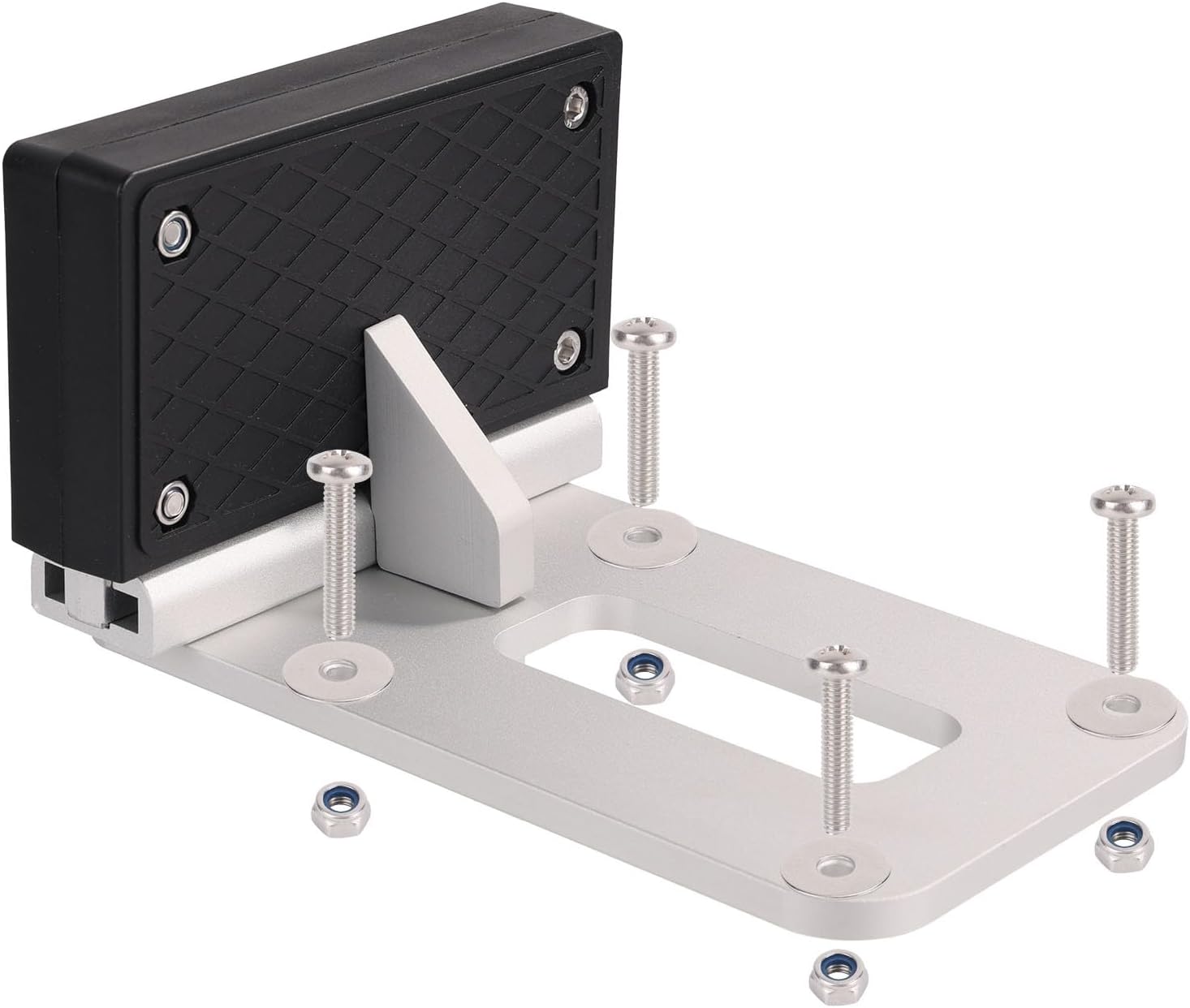 Universal Kayak Trolling Motor Mount Bracket Kit, Heavy Duty Marine Board Mounting Bracelet for Clamp-On Electric Trolling Motors Universal Fit for Flat Stern Boats with Screws Nuts & Washers