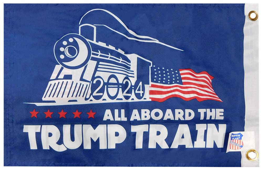 Trump 2020 Keep America First! Blue Boat Flags Rough Tex 100D ® 12"X18
