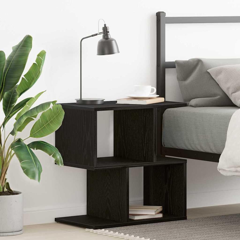 Mesitas de noche color roble negro para organizar tus lecturas junto a la cama