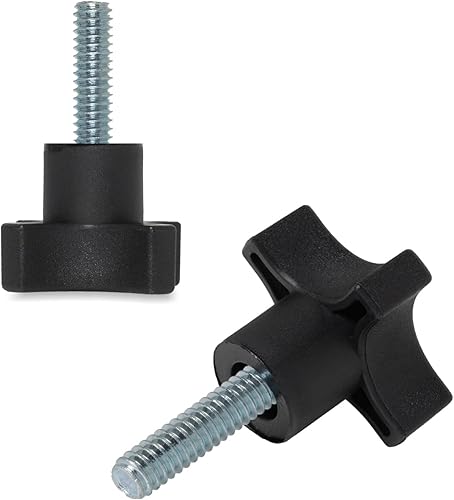 Miniatura 8 de POWERTEC QNB3003-P2 - Paquete de 10 perillas de sujeción roscadas de 516 pulgadas y 18 puntos para pista en T y accesorios de sierra de mesa, tabla