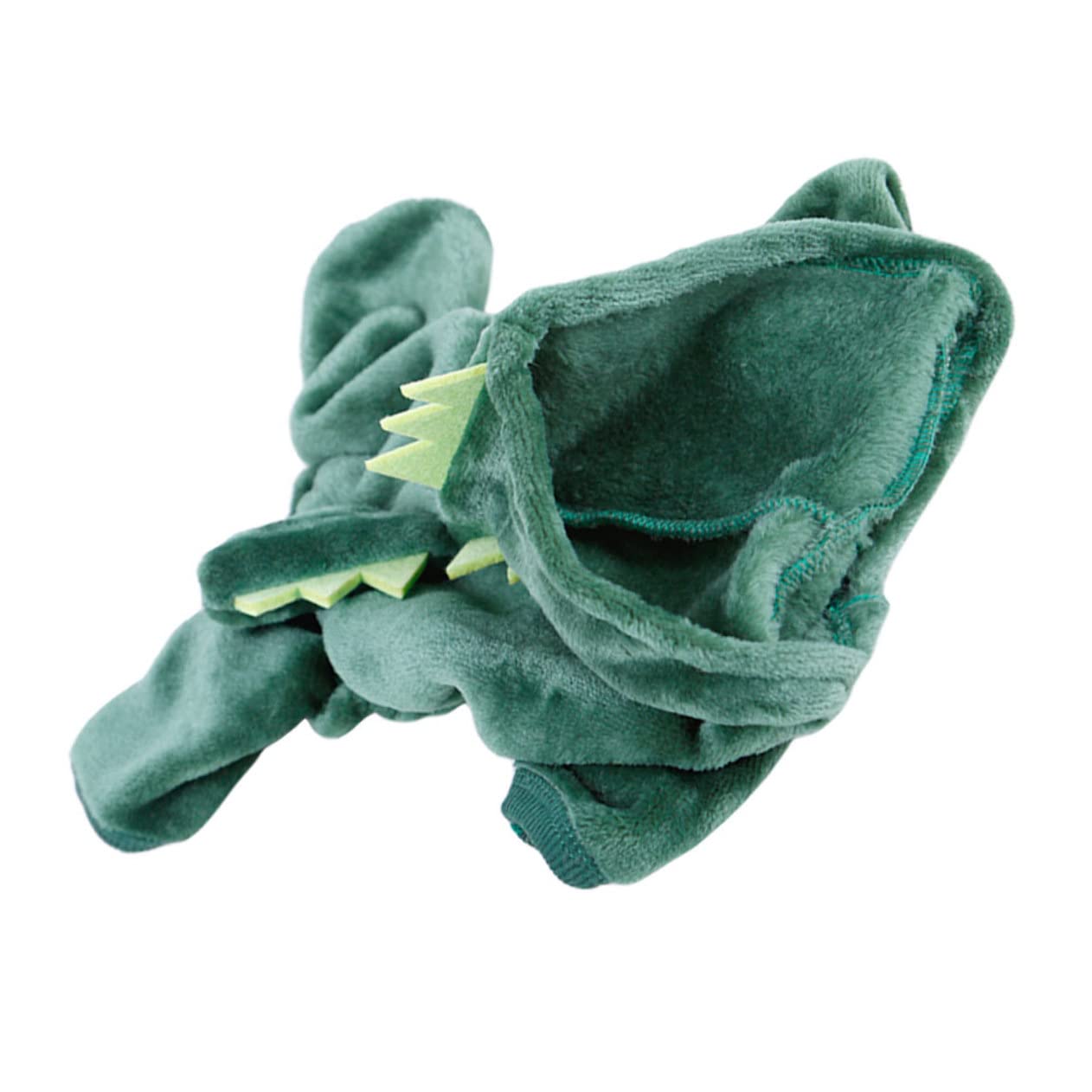 FOMIYES Dinosaur Dog Hoody Warm Pet Clothing Dog Fleece Cozy Costume for Photo Props Green Dinosaur Jumpsuit for Outdoor Adventures