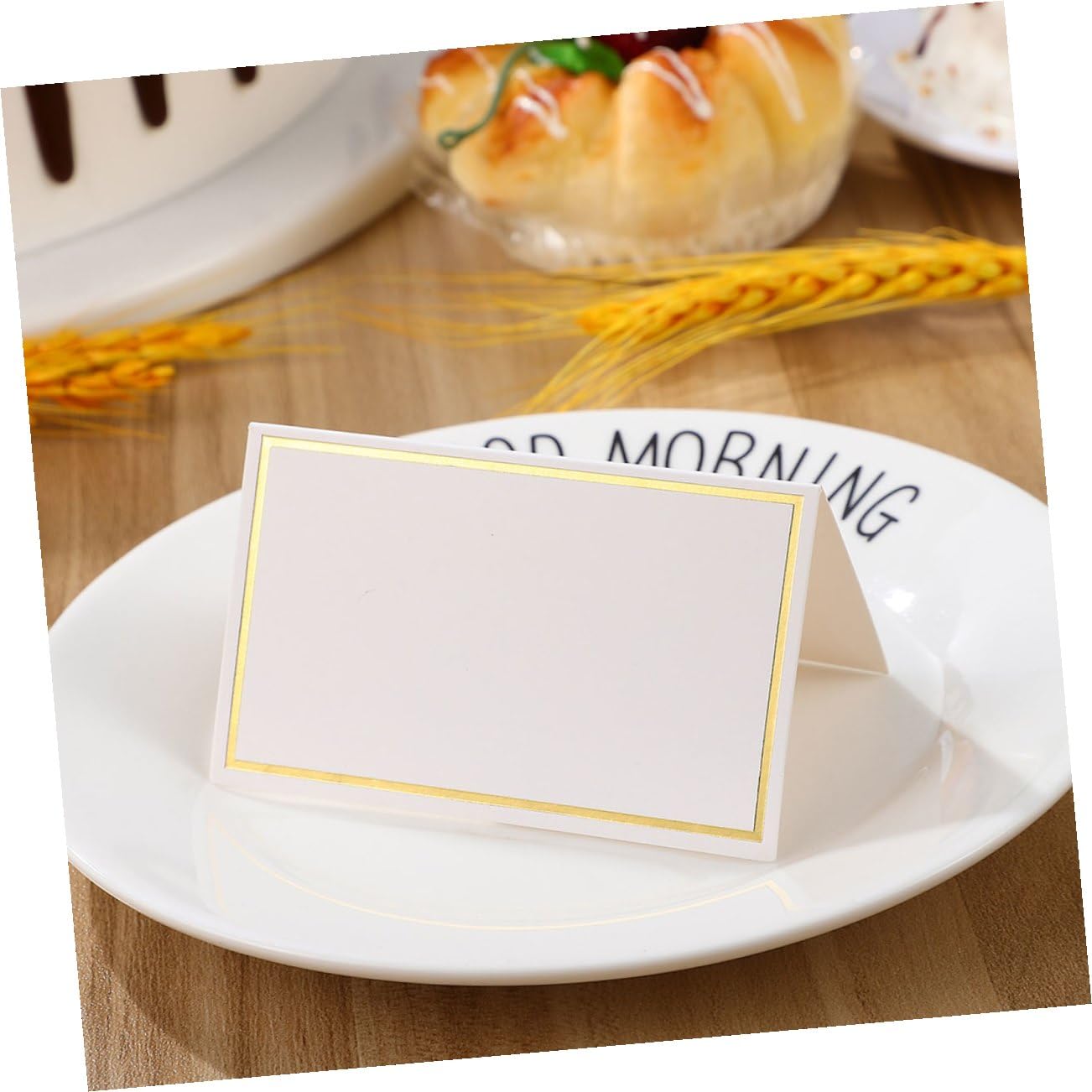 PLAFOPE 200 Stück Kreative Runde Tischnamenskarten aus Papier ohne Grate Leicht zu Beschreiben für Hochzeit und Geburtstagspartys Am Esstisch