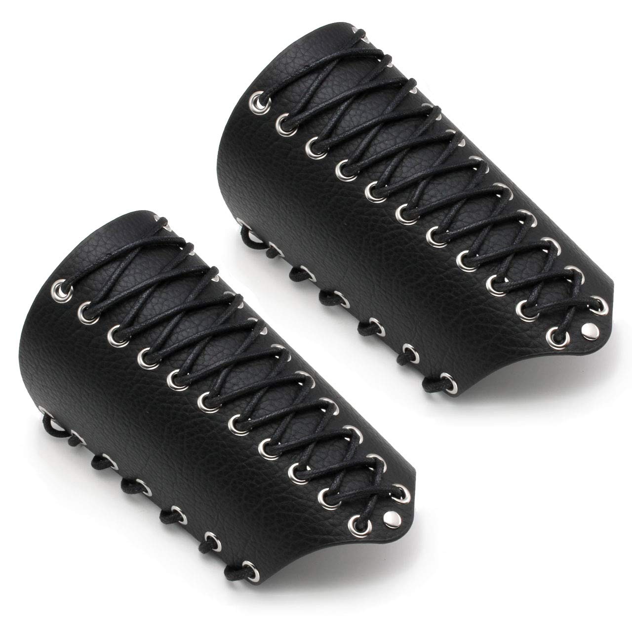 Manfnee Leather Gauntlet Wristband Wrist Armor Leather Arm Guardsr Arm Armor Adjustable