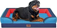 Vista 20 de Comfort Expression - Cama ortopédica para perros extragrandes, 42 x 30 pulgadas, cama impermeable y de apoyo de espuma con cojines removibles, sofá
