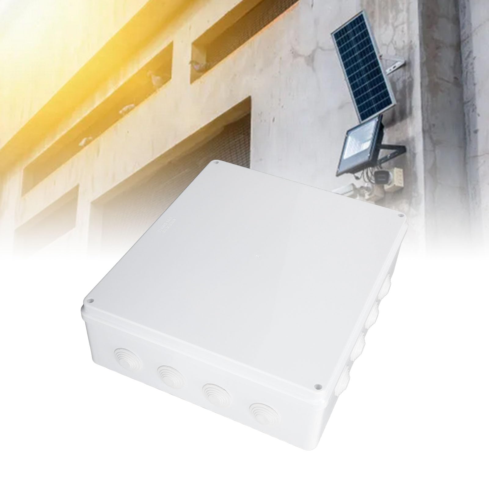 Caja de Conexiones Eléctricas Impermeable, Caja de Proyecto Eléctrico Preperforada para Interiores y Exteriores, 400x350x120mm
