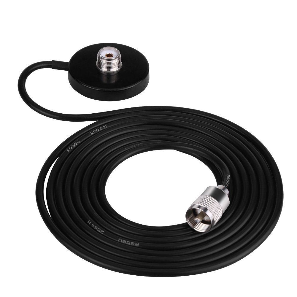 VBESTLIFE radio mobile VHF/UHF Dual Band con cavo di base per montaggio magnetico