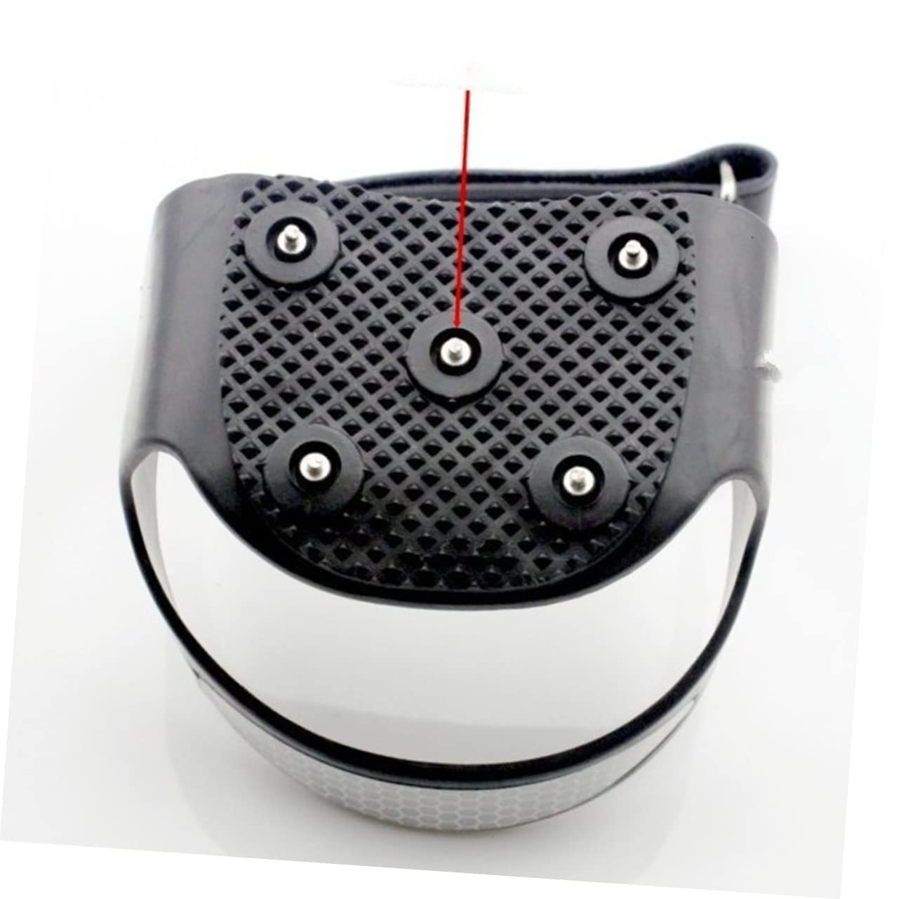 Hemobllo Ramponi in Silicone 5 Denti per Scarpe da Montagna, Antiscivolo e Resistenti, per Escursioni su Ghiaccio, Taglia 39-42, Nero