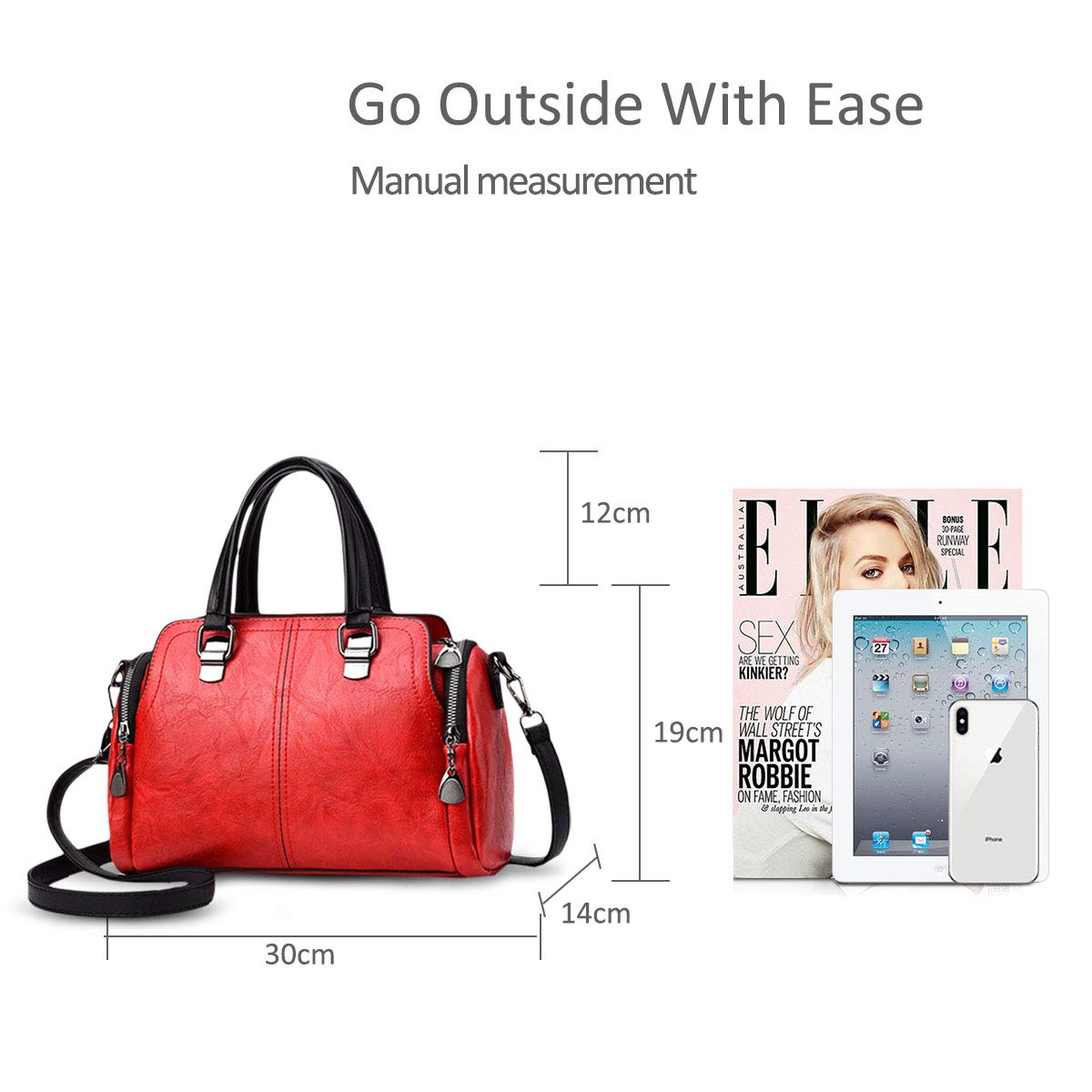 NICOLE&DORIS - Borse da donna alla moda, con manico superiore, stile retrò, borsa a tracolla, borsa da donna