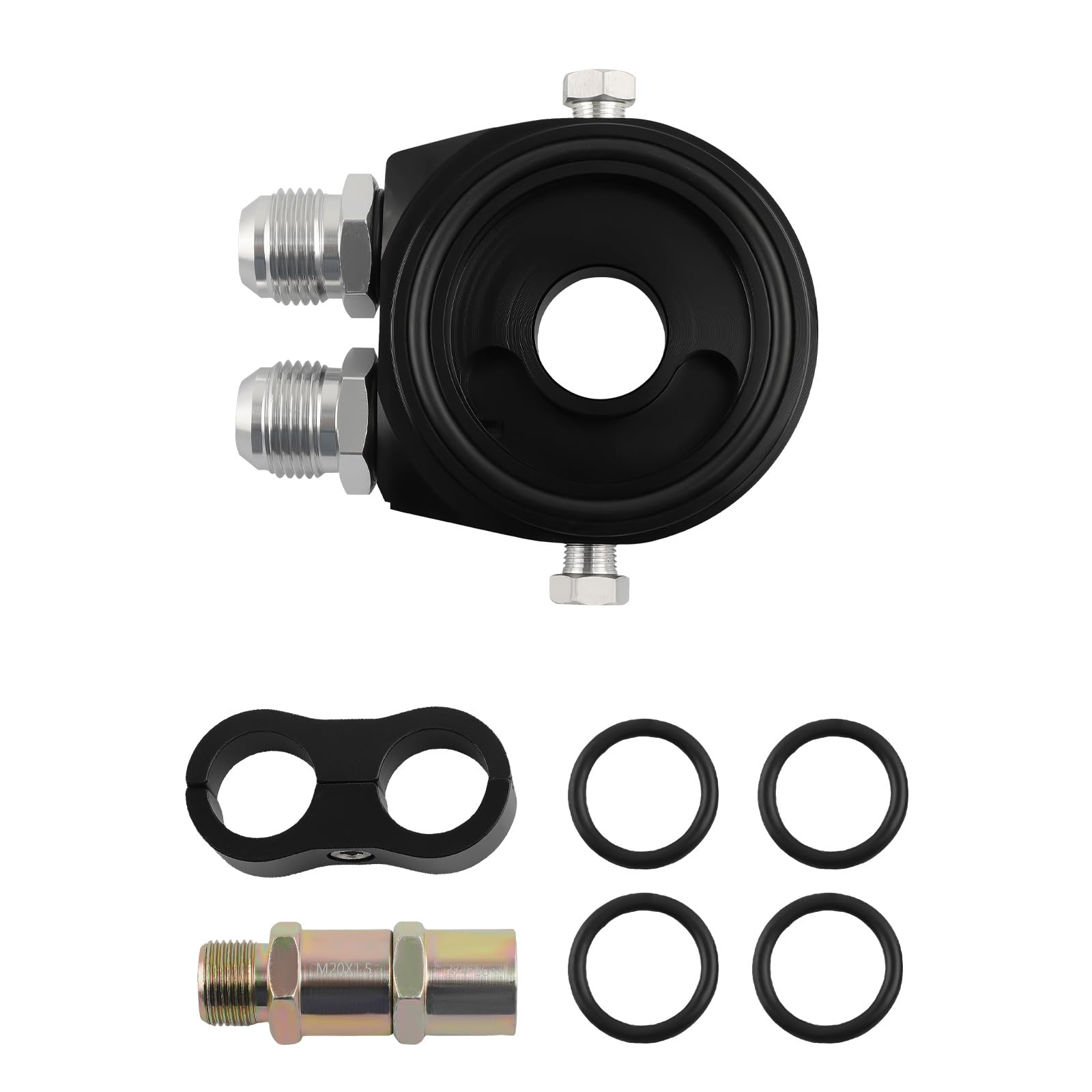 maXpeedingrods Radiatore olio 13 serie AN10 universale motore trasmissione radiatore olio 3/4 "UNF16 kit tubi nero