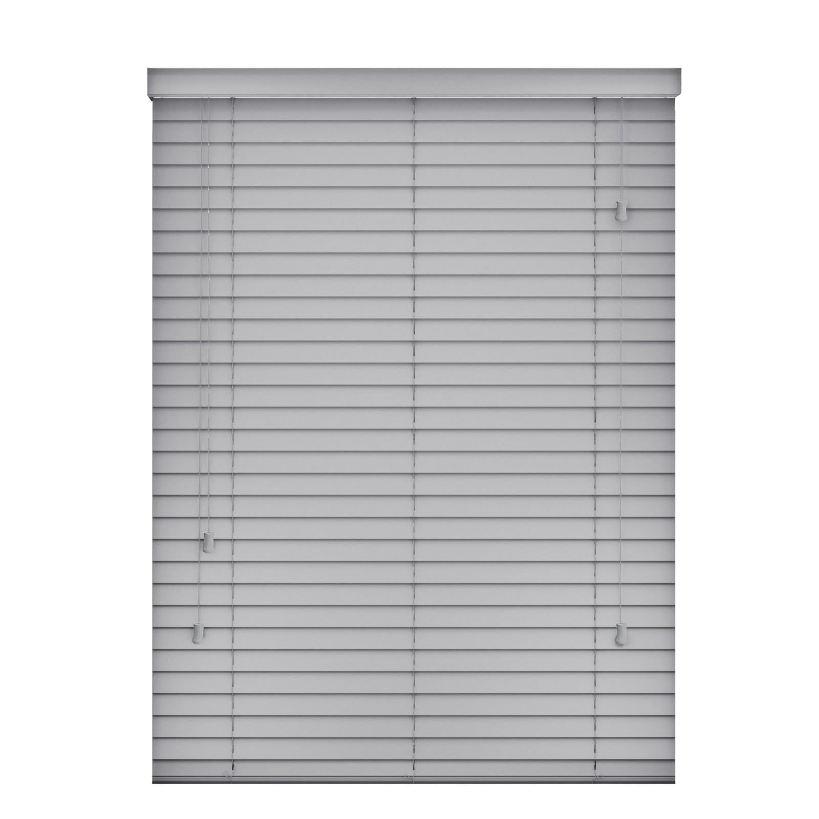 75 x 150cm Grey Venetian Blind, smooth Faux Wood wooden Venetian Blinds for Windows Treatment Shutters Child Safe 50mm Slate with string Easy Fit Curtains Trimmable Luxury Wooden Blind — image 1
