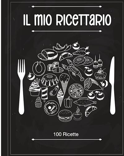 IL MIO RICETTARIO: Il Quaderno Personalizzato su cui Scrivere Tutti i Tuoi Piatti Preferiti! Stupisci Amici e Parenti con Questa Raccolta di Deliziose Ricette Create da Te!