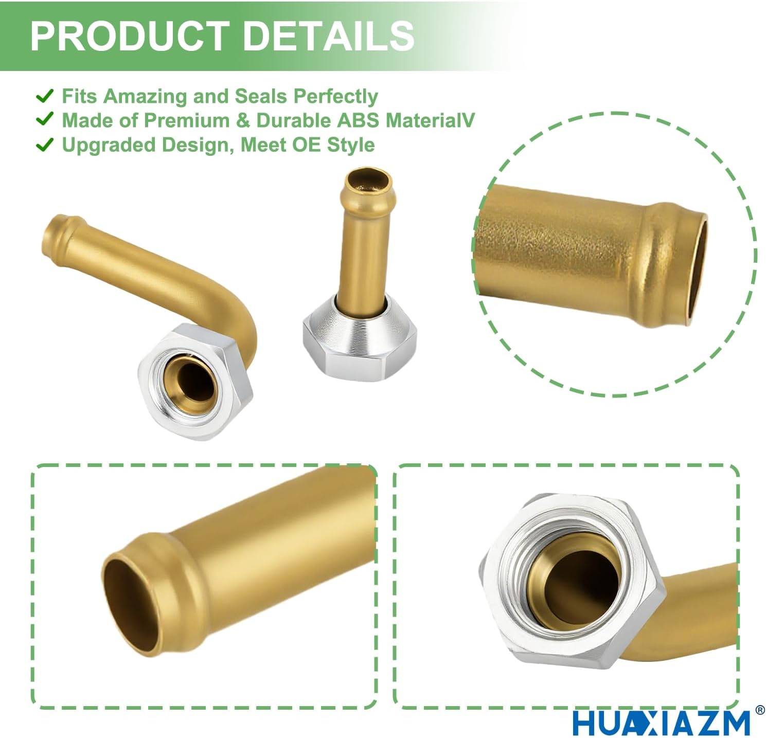 Transmission Cooler Oil Tube Connector Compatible with 2009-2011 Nissan Versa 1.6L, 2007-2012 Nissan Versa 1.8L, 2 pcs Radiator Transmission Cooler Line Fittings