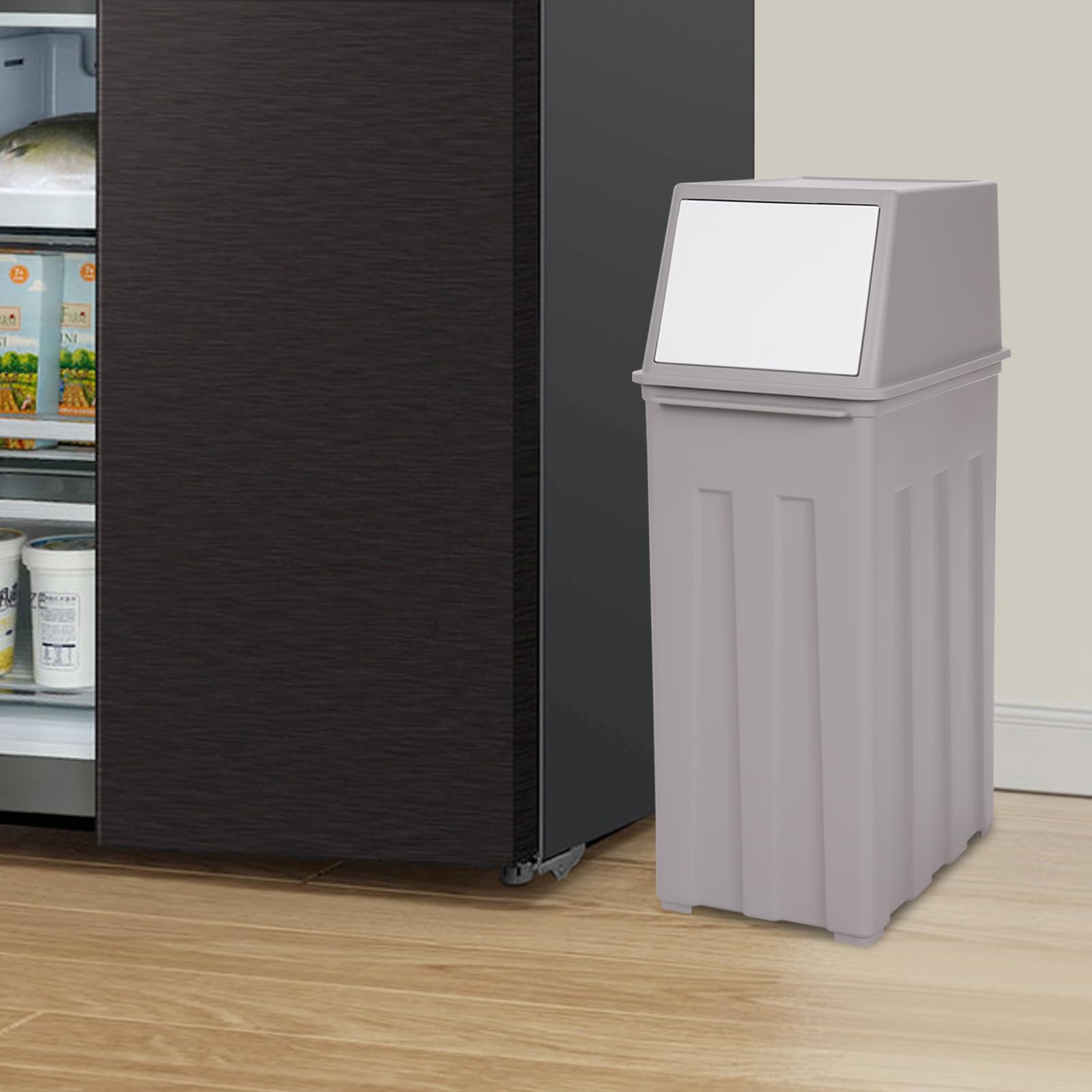 Amazon.com: KUMOYOU 8 Gallon Trash Can with Hinged Flap Cover