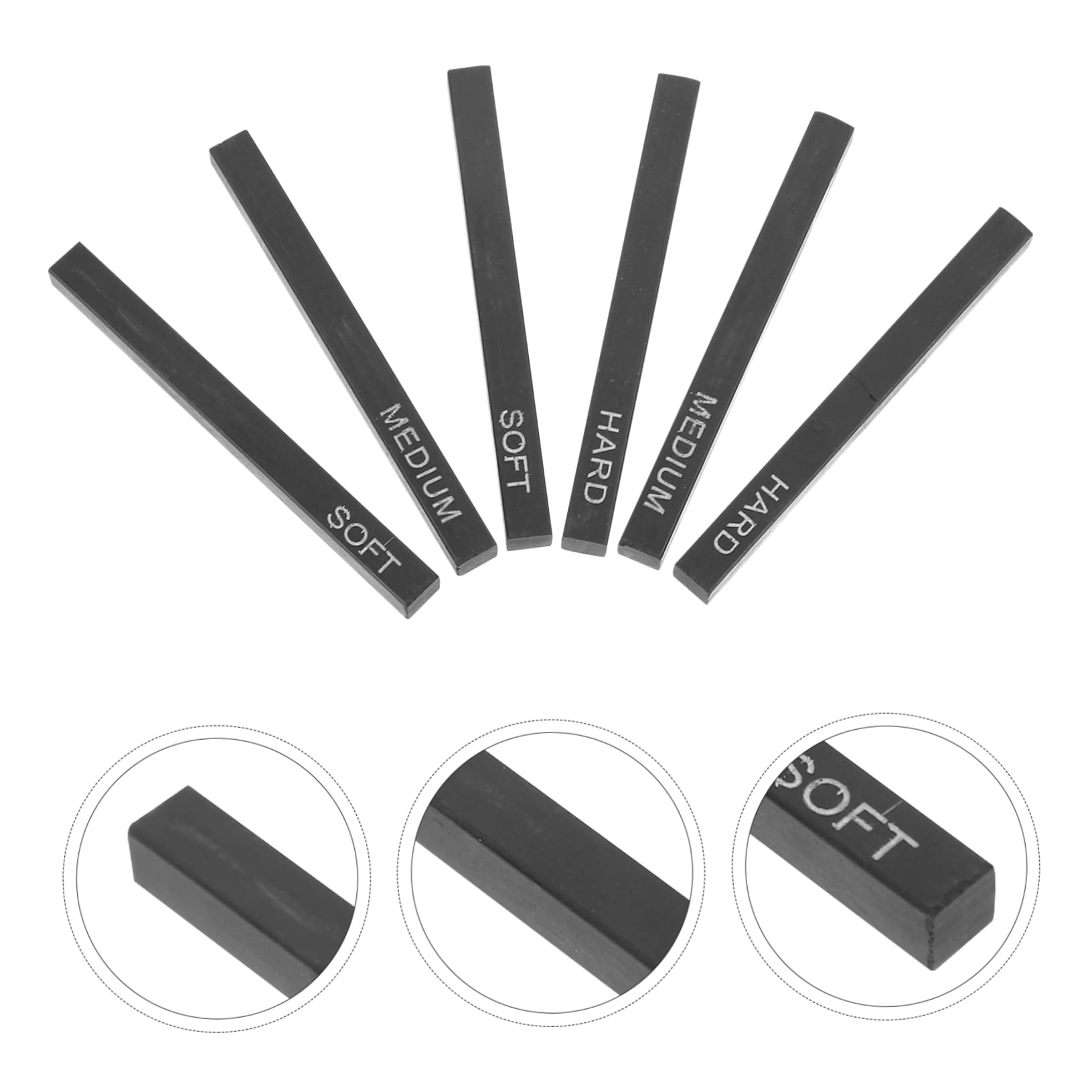 ARTIBETTER 3sets 6pcs Charcoal Sticks for Sketching Soft Hard Drawing Supplies for Artists Angular Design for Detail Work for Preliminary Sketches and Composition 6pcs*3