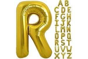 TONIFUL 40 Inch Large Letter R Balloons: Radiant Birthday and Anniversary Decorations