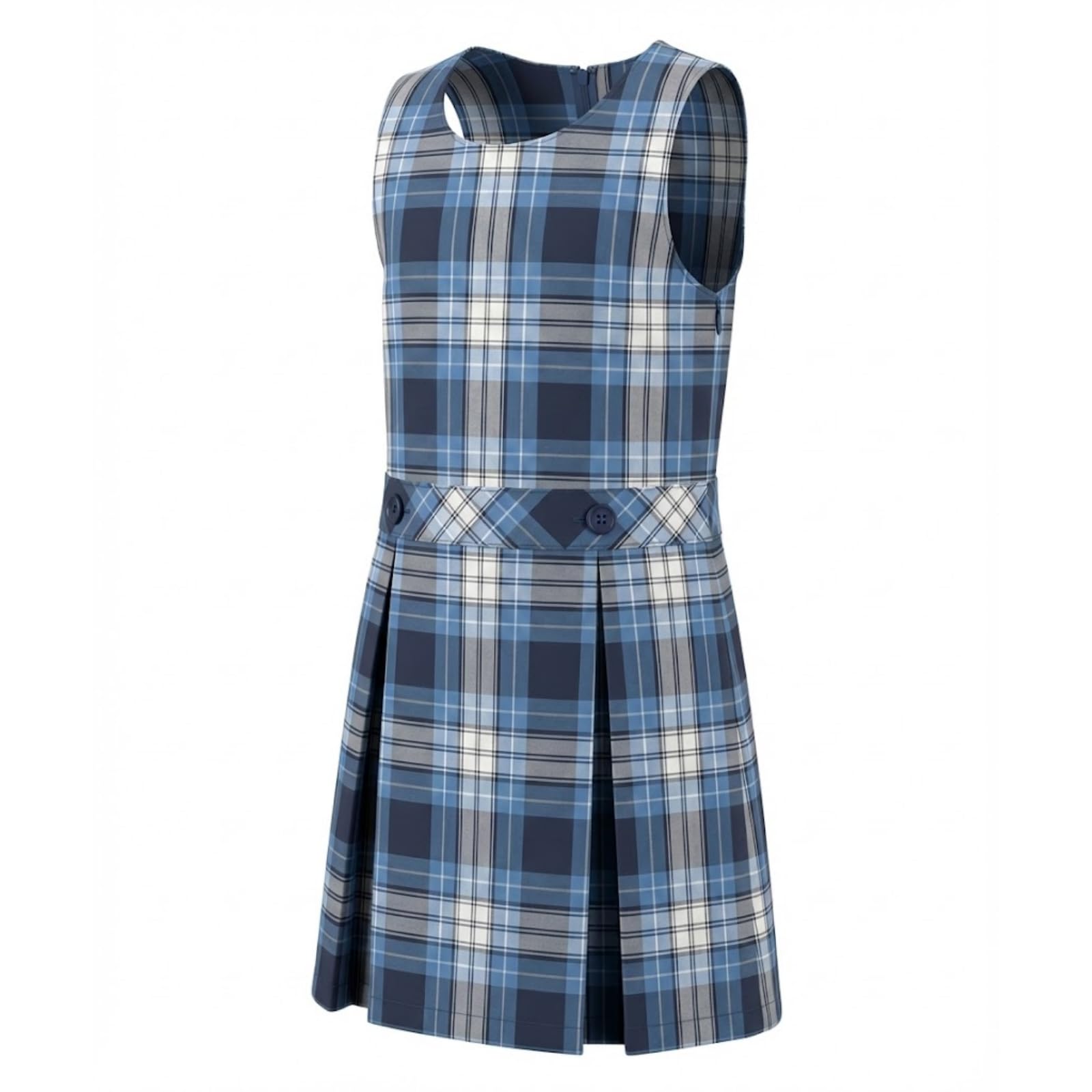 ClassExceed Girls School Uniform Traditional Two Pleat Knee-Length Plaid Jumper School-Approved Design