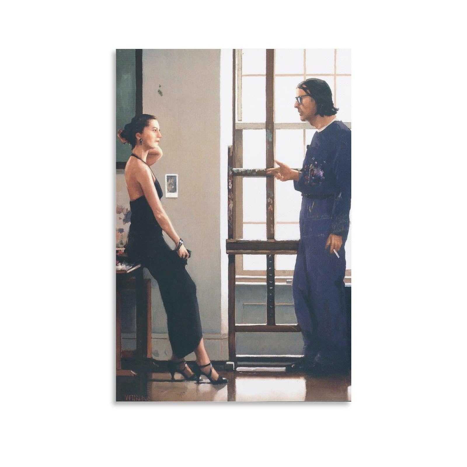 Artist And Model by jack_vettriano Wall Art Prints Poster Artworks Canvas Poster Wall Art Prints Home Modern Decor 24x36inch(60x90cm)