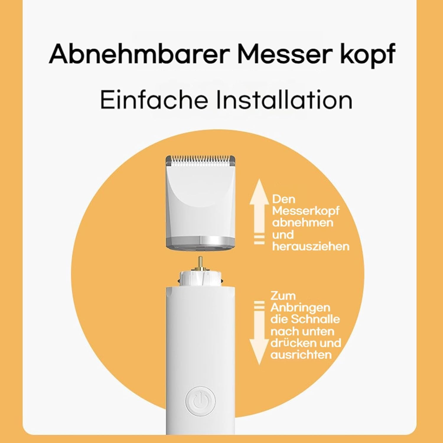 Hundepflege-Schermaschinen-Se, 4-in-1 Hundehaarschneidemaschine, Extra Leise Mit 4 Größen Trimmerkopf, Akku Hund Hundeschermaschine Für Pfoten, Augen, Ohren, Gesicht (1PC-Weiß)