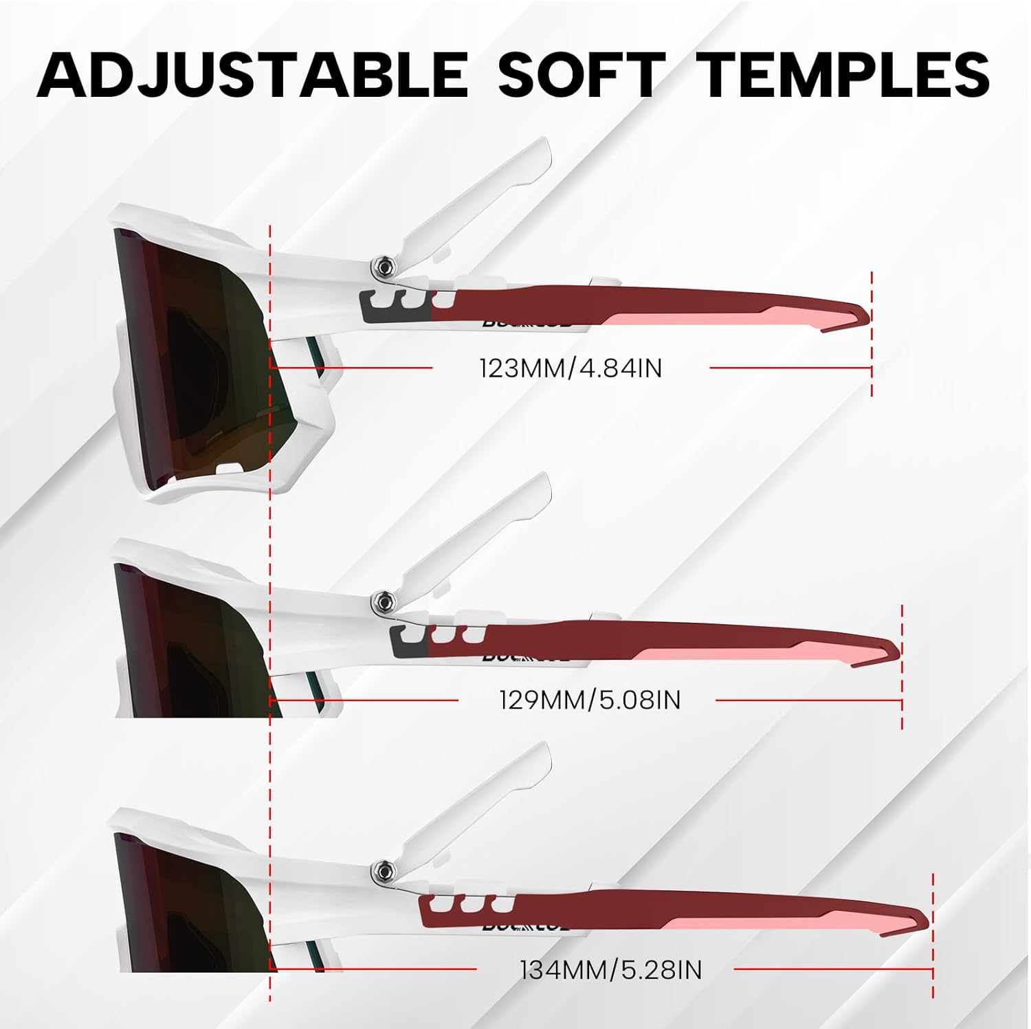 BUCKLOS Polarized Cycling Running Sunglasses for Men Women UV400 Protection,TR90 Sun Glasses for Bike Baseball Sports Safety - Image 5