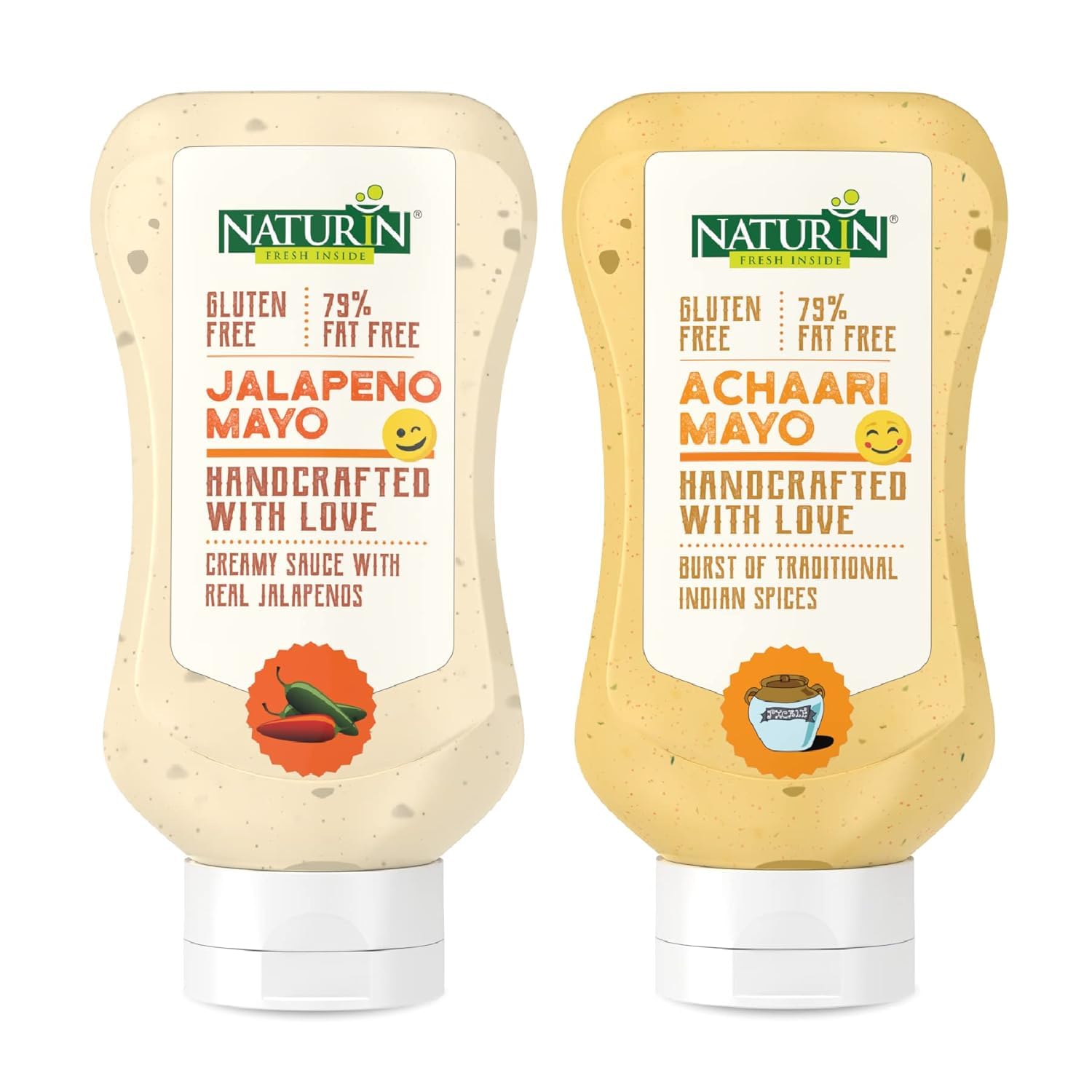 Naturin Combo Pack: Jalapeno Mayo (290g) & Achaari Mayo (290g) | Gluten-Free | 100% Vegetarian & Eggless Mayonnaise (B0DB5X2GZW) Amazon Price History, Amazon Price Tracker
