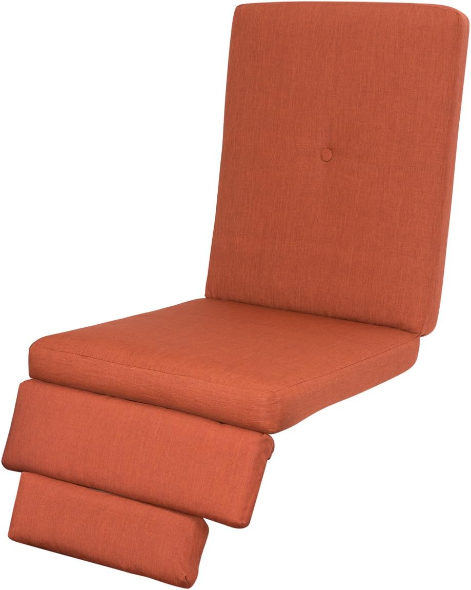 Marble Field Patio Chaise Lounger Cushion, Replacement Cushions for HMOF-R-R, Red