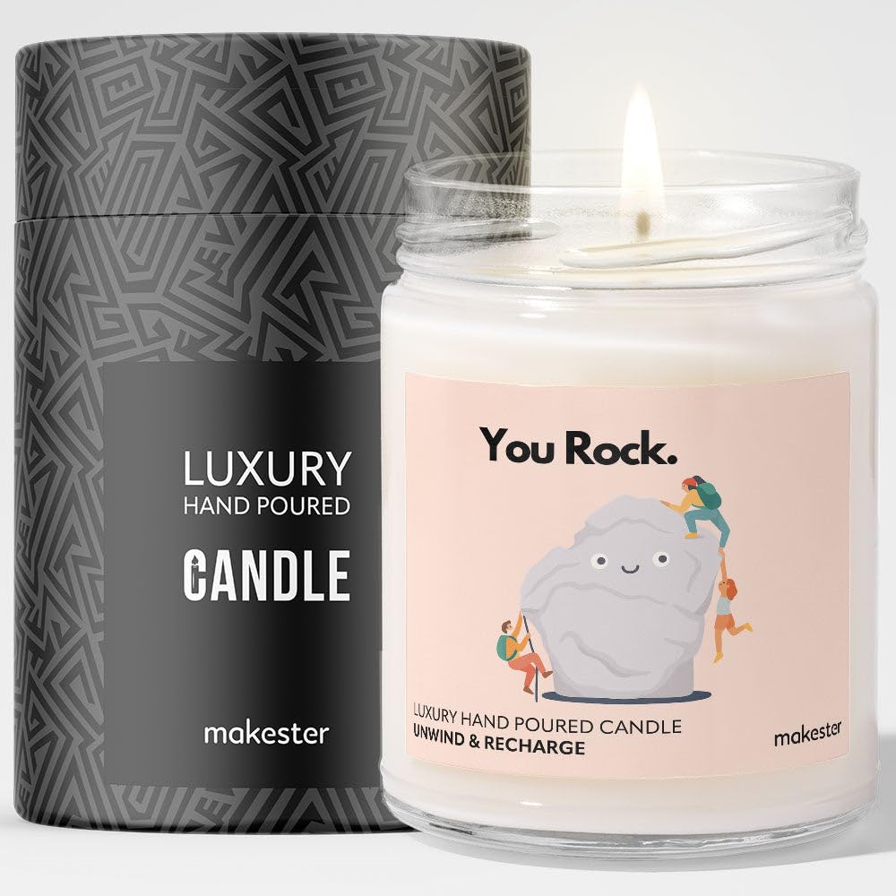 Gift for Climbers - Luxury Soy Wax Candle - Vanilla, Jasmine, Sugared Almond - Makester — image 1