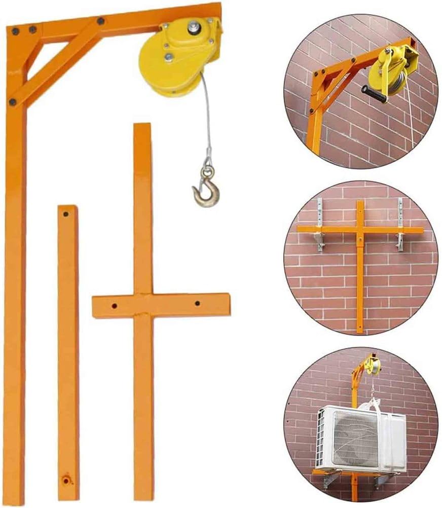 Heavy Duty AC Lifting Tool - 660 lbs Capacity 50FT Reach for Easy Outdoor Air Conditioner Installation & Maintenance Includes Manual Winch for Efficient Use