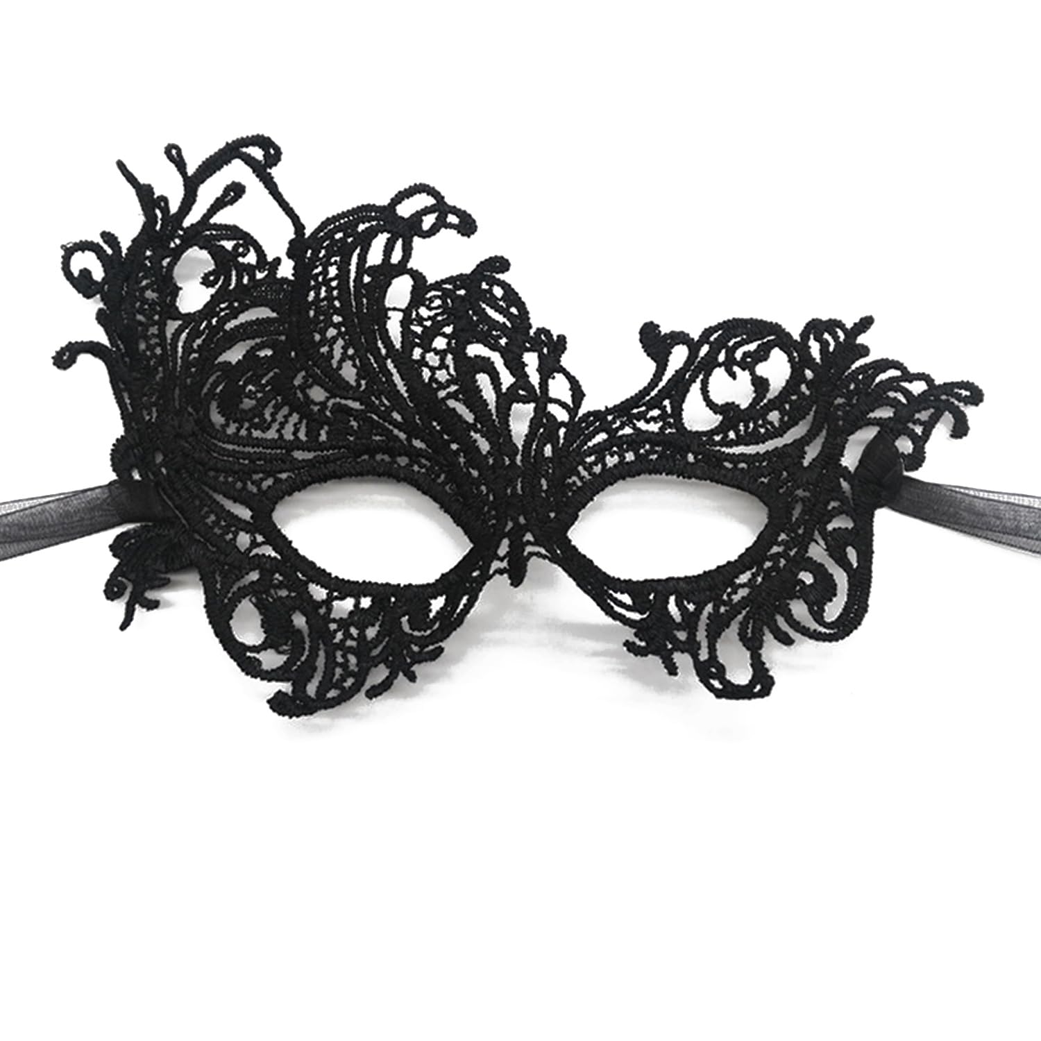 Masquerade Masks for Women Couples & Men - Adults Party Lace Costume Mardi Gras & Venetian Dress Mask in Black & Gold